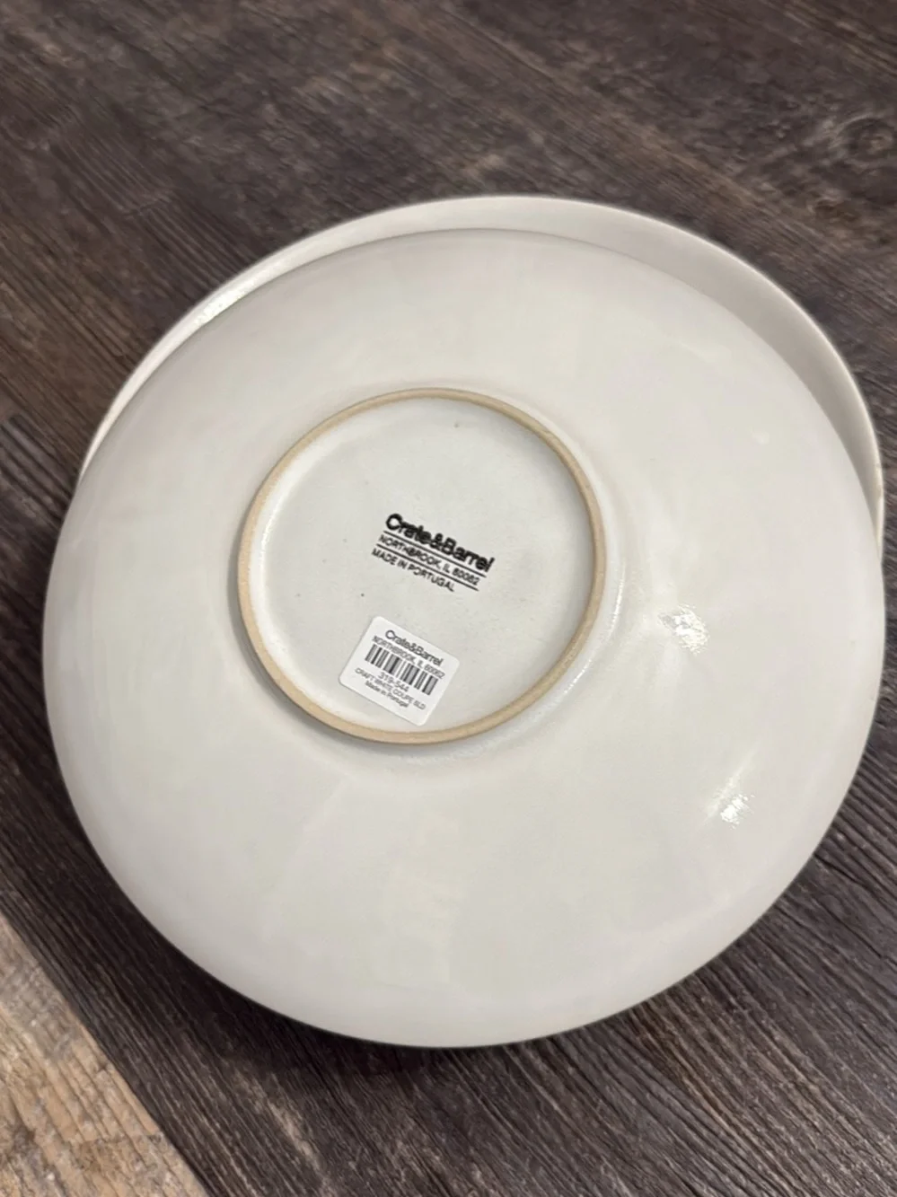 Crate&Barrel Classic White Ceramic salad Plate (Set of 6)